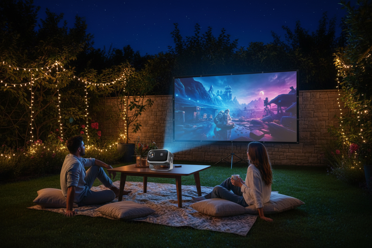 CineScreen cinéma extérieur nuit