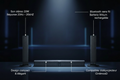 Infographie enceintes Bluetooth Cinéflix : Son 20W, Bluetooth, Batterie rechargeable, Réponse 20Hz-20kHz, Compatible Vidéoprojecteur Cinémood
